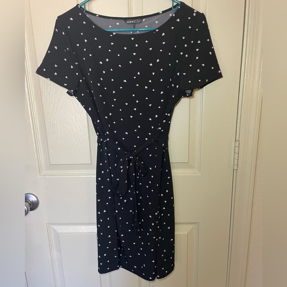 Shein short sleeve dress with belt